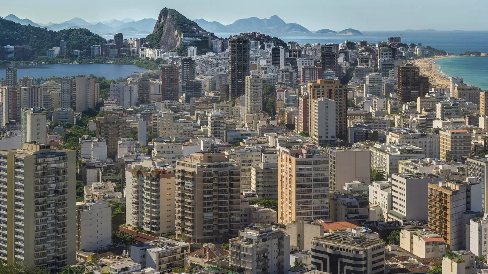 Vista de Ipanema, Leblon y la Lagoa desde el Morro Dois Irmãos